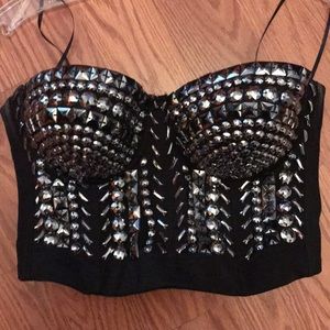 Black Bustier / crop top
